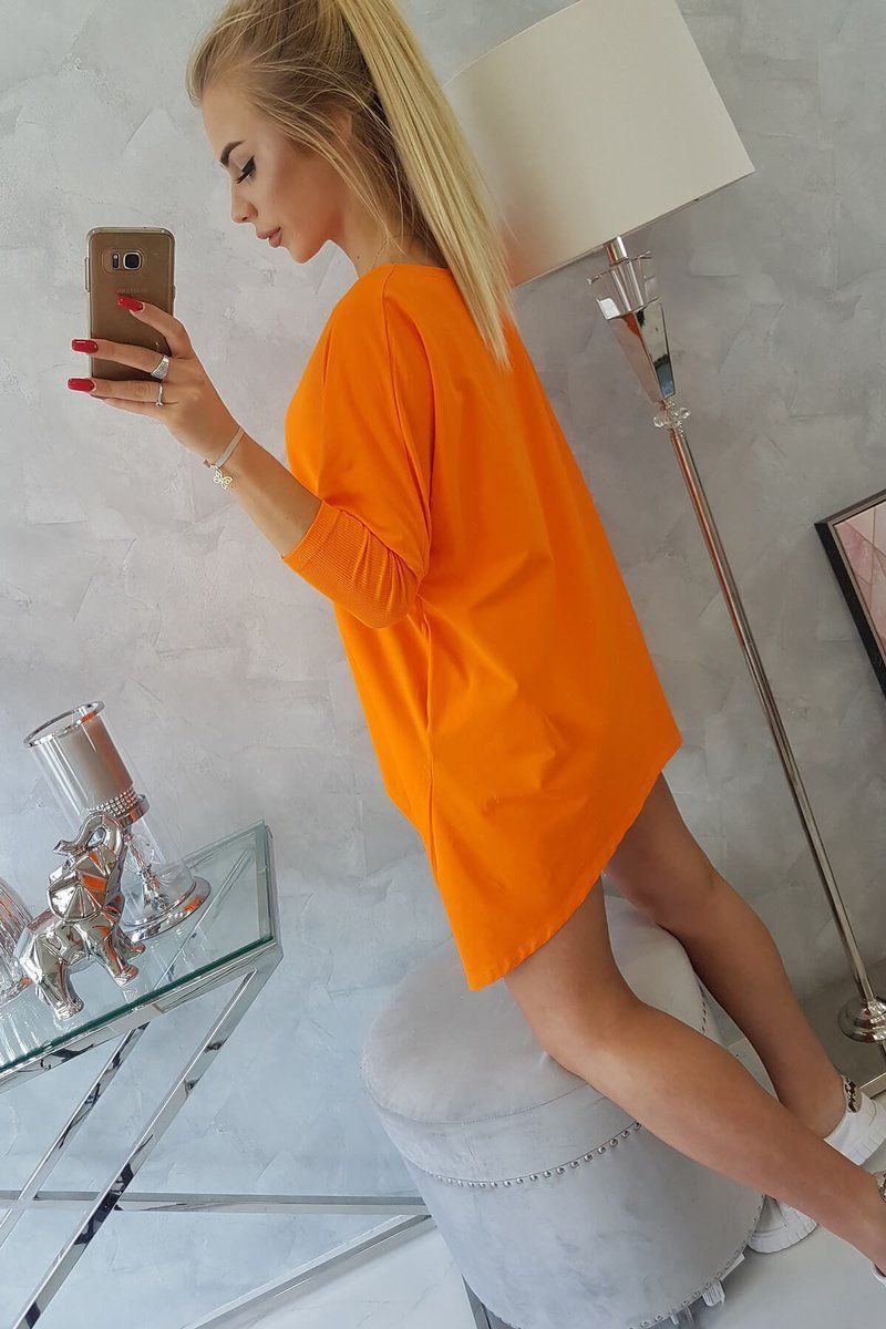 Oranžové tričko oversize