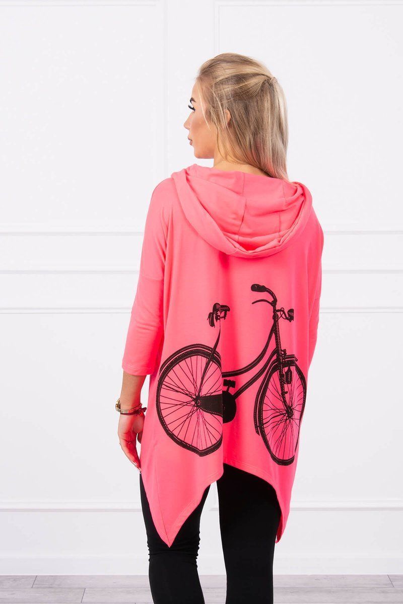 Mikina bike ružový neón