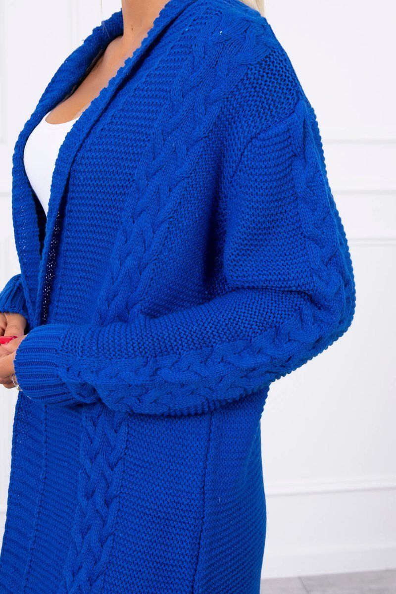 Modrý dlhý dámsky sveter