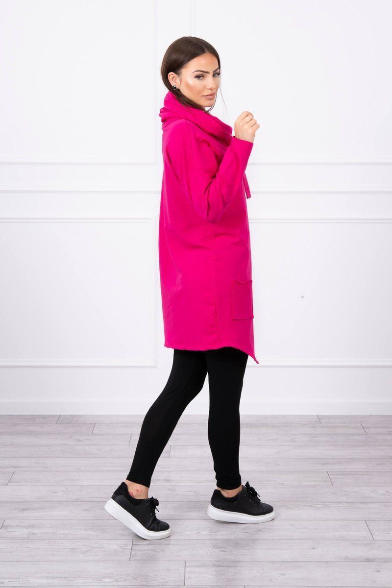 Mikina  s prednou obálkou Oversize fuchsie