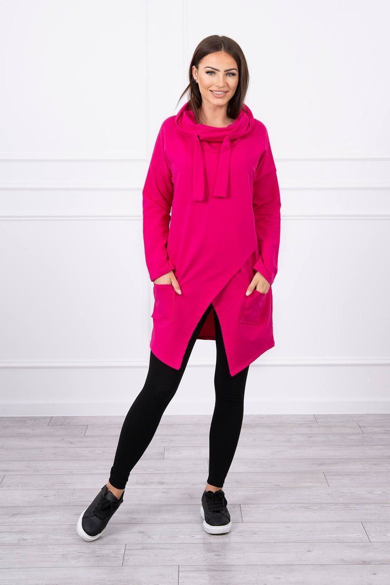 Mikina  s prednou obálkou Oversize fuchsie
