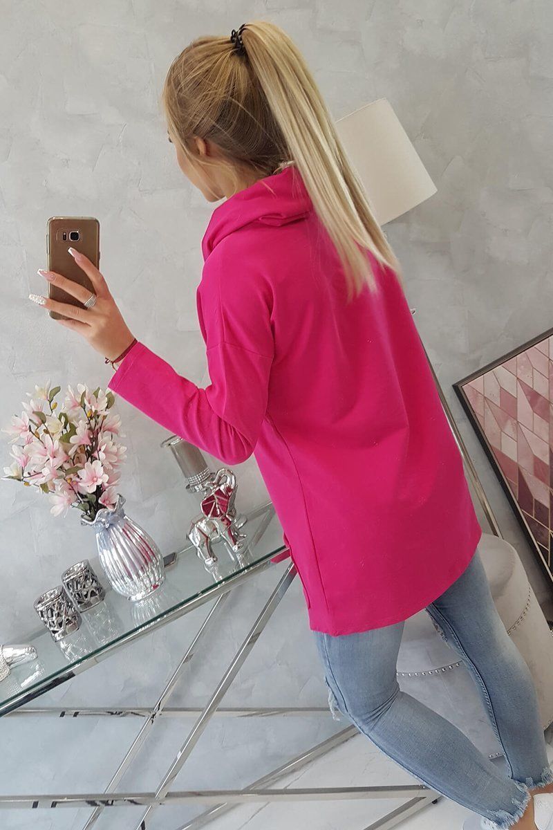 Mikina  s prednou obálkou Oversize fuchsie